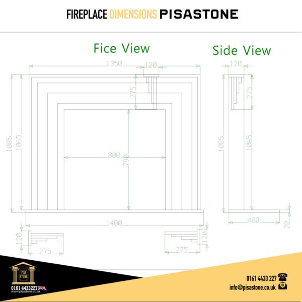 Travertin Plaka Fireplace Surround - Image 3
