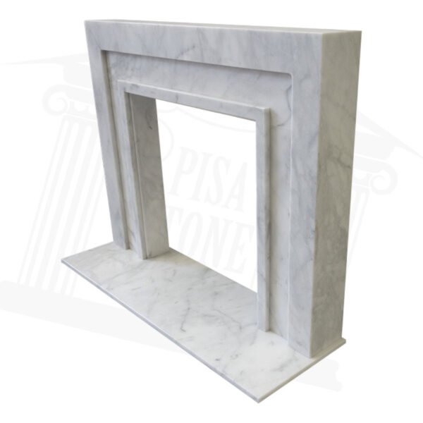 The Manhattan Ibiza White Marble Fireplace Surround - Image 3