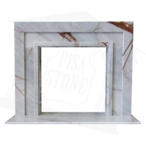 The Manhattan Bianco Roots Marble Fireplace Surround