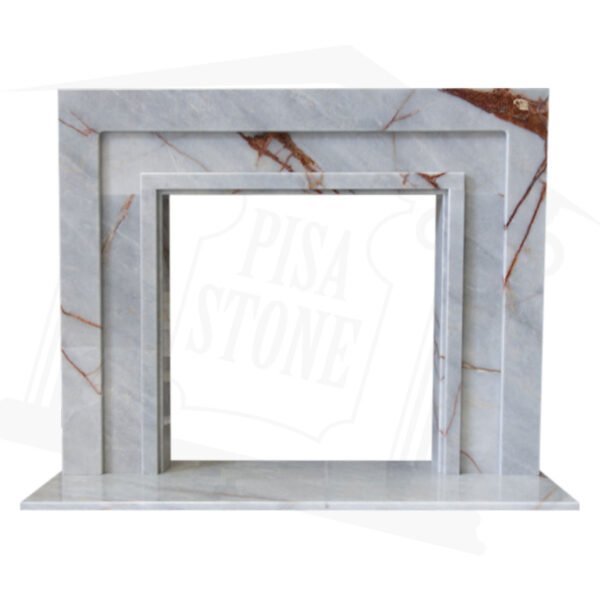 The Manhattan Bianco Roots Marble Fireplace Surround
