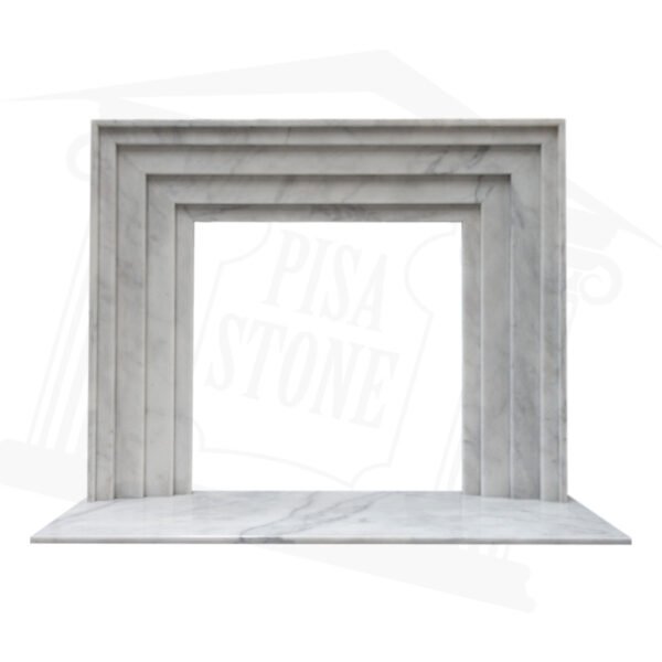 Ibiza White Marble Fireplace Surround - Image 5