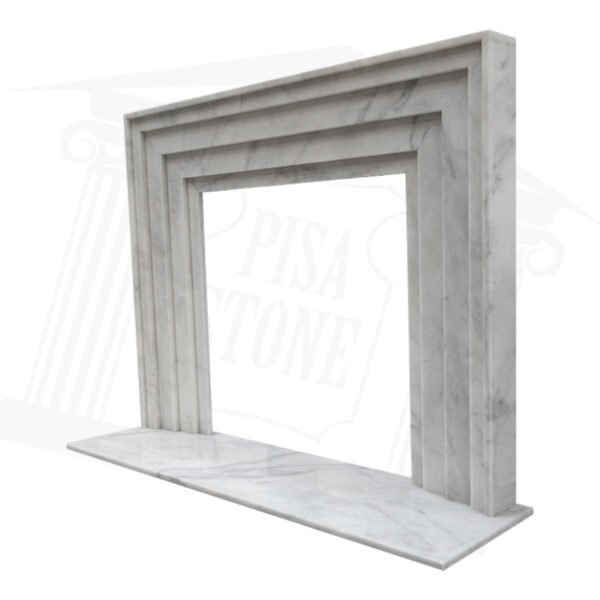 Ibiza White Marble Fireplace Surround - Image 2