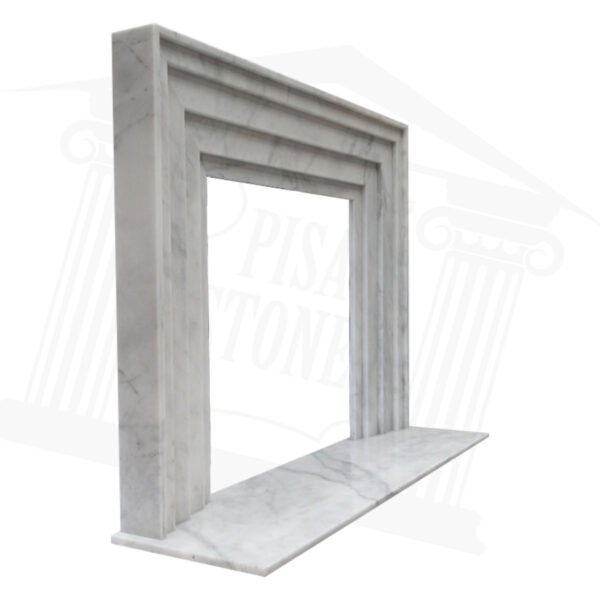 Ibiza White Marble Fireplace Surround - Image 3
