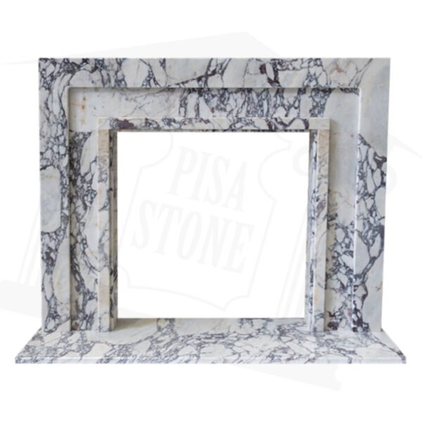 The Manhattan Calacatta Viola Marble Fireplace Surround - Image 2