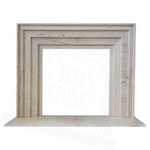 Light Travertin Fireplace Surround