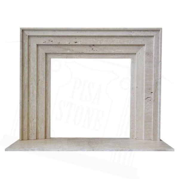 Light Travertin Fireplace Surround