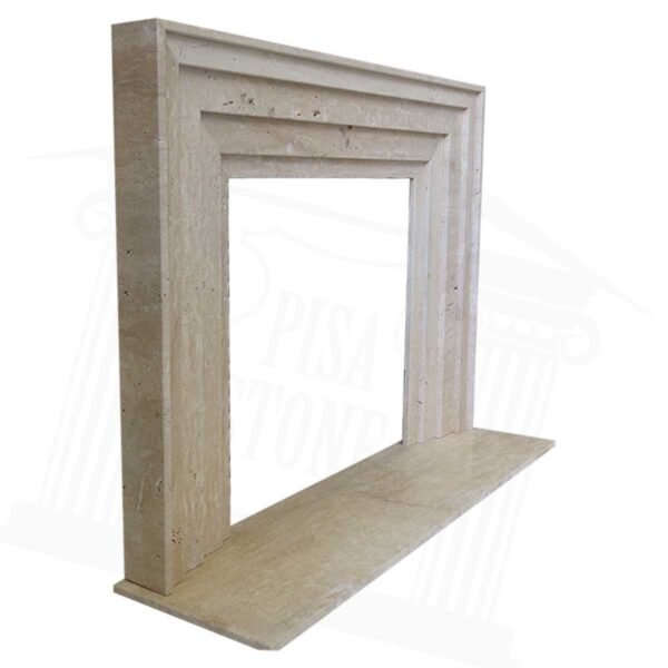 Light Travertin Fireplace Surround - Image 2