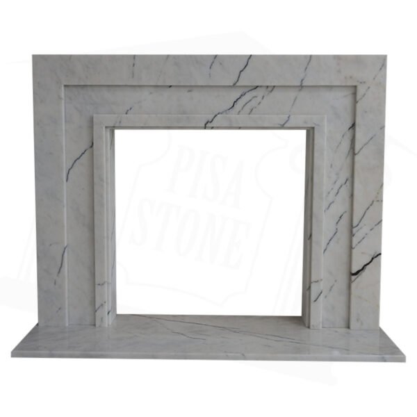 The Manhattan Laylak White Marble Fireplace Surround